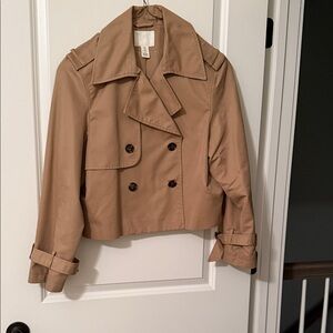 H&M Cropped Tan Trench Coat